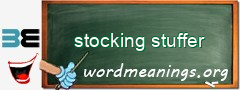 WordMeaning blackboard for stocking stuffer